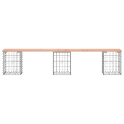 Banc de jardin design gabion 203x31x42cm bois massif de douglas 