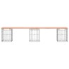 Banc de jardin design gabion 203x31x42cm bois massif de douglas 