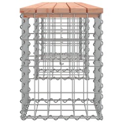 Banc de jardin design gabion 203x31x42cm bois massif de douglas 