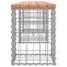 Banc de jardin design gabion 203x31x42cm bois massif de douglas 