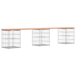 Banc de jardin design gabion 203x31x42cm bois massif de douglas 