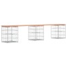 Banc de jardin design gabion 203x31x42cm bois massif de douglas 