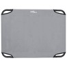 Lit Pliable Gris Clair pour Chien M en Tissu Oxford et Acier 
