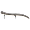 Chaise longue avec coussin beige 55x199x50 cm résine tressée 
