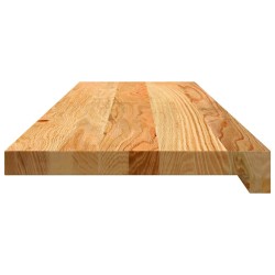 Appuis de fenêtre 2 pcs marron clair bois de chêne massif 