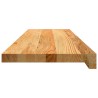 Appuis de fenêtre 2 pcs marron clair bois de chêne massif 