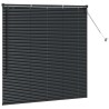 Store de Fenêtre avec des rideaux Autre Noir 80 x 130 cm Aluminium 