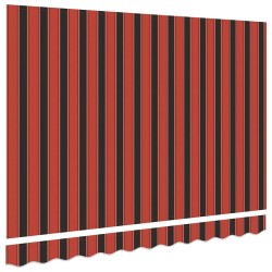Tissu de remplacement de store pour cadre de 2,5x2 m à rayures multicolores 