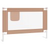 Barrière de sécurité de lit d'enfant Taupe 100x25 cm Tissu 