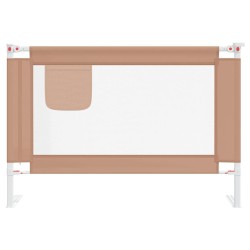 Barrière de sécurité de lit d'enfant Taupe 100x25 cm Tissu 