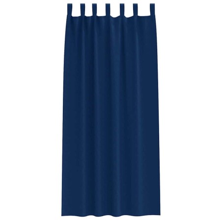 Rideaux 2 pcs Bleu foncé 260 x 140 cm Polyester 