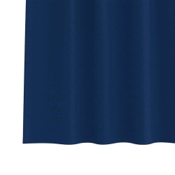 Rideaux 2 pcs Bleu foncé 260 x 140 cm Polyester 