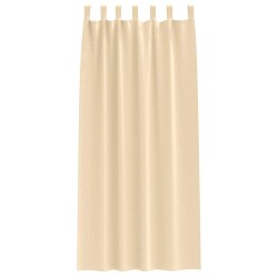 Rideaux avec des rideaux 2 pcs Crème 260 x 140 cm Polyester 
