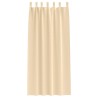 Rideaux avec des rideaux 2 pcs Crème 260 x 140 cm Polyester 