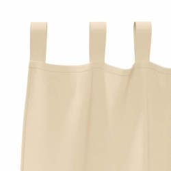 Rideaux avec des rideaux 2 pcs Crème 260 x 140 cm Polyester 