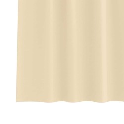 Rideaux avec des rideaux 2 pcs Crème 260 x 140 cm Polyester 