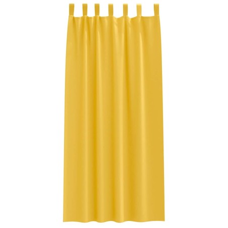 Rideaux 2 pcs jaune moutarde 260 x 140 cm Polyester 