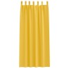 Rideaux 2 pcs jaune moutarde 260 x 140 cm Polyester 
