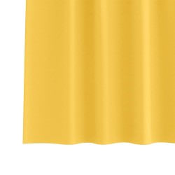 Rideaux 2 pcs jaune moutarde 260 x 140 cm Polyester 