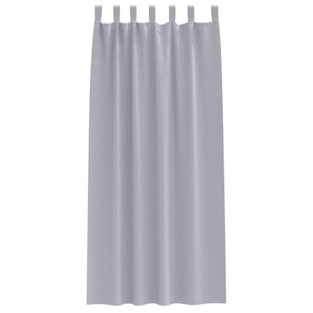 Rideaux 2 pcs Gris métallique 260 x 140 cm Polyester 