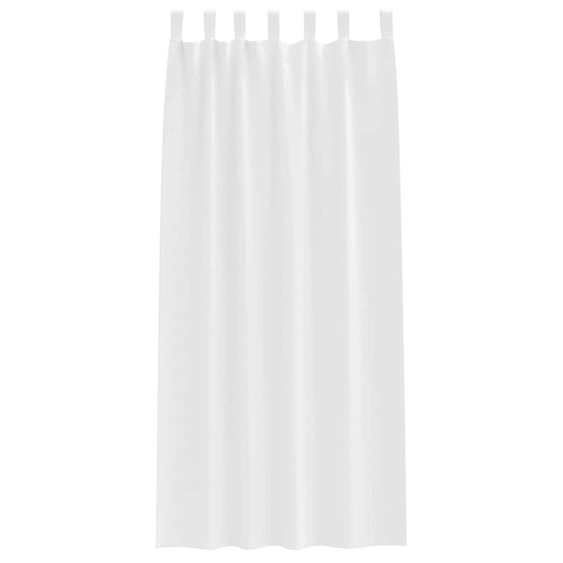 Rideaux avec des rideaux 2 pcs Blanc pur 260 x 140 cm Polyester 
