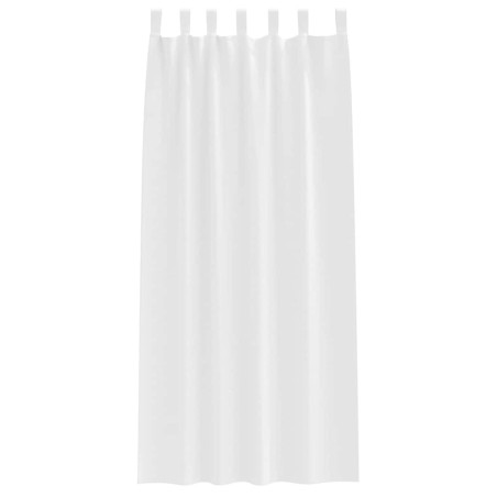 Rideaux avec des rideaux 2 pcs Blanc pur 260 x 140 cm Polyester 