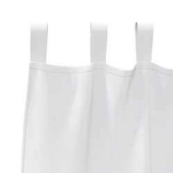 Rideaux avec des rideaux 2 pcs Blanc pur 260 x 140 cm Polyester 