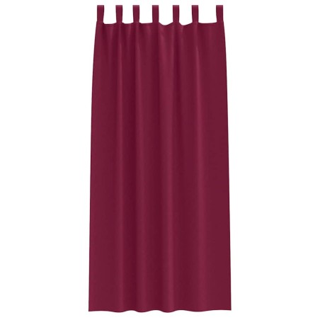 Rideaux avec des rideaux 2 pcs Bordeaux 260 x 140 cm Polyester 