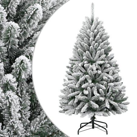 Sapin de Noël artificiel à charnières avec neige floquée 150 cm 
