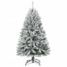 Sapin de Noël artificiel à charnières avec neige floquée 150 cm 