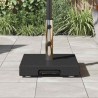 Base de parasol sur roues , granit noir, 29 kg, carrée, avec poignée 