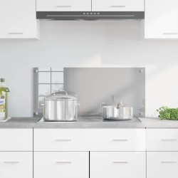 Dosseret de cuisine Gris clair 90x40x0,6 cm en verre trempé 