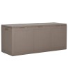 Boîte de rangement de jardin 270 L Marron PP aspect bois 