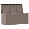 Boîte de rangement de jardin 270 L Marron PP aspect bois 