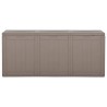 Boîte de rangement de jardin 270 L Marron PP aspect bois 