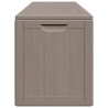 Boîte de rangement de jardin 270 L Marron PP aspect bois 