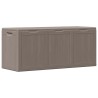 Boîte de rangement de jardin 270 L Marron PP aspect bois 