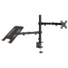 Support de moniteur noir acier VESA 75/100 mm 