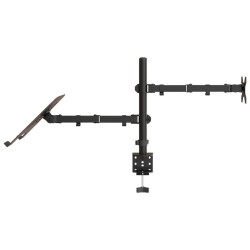 Support de moniteur noir acier VESA 75/100 mm 