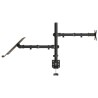 Support de moniteur noir acier VESA 75/100 mm 