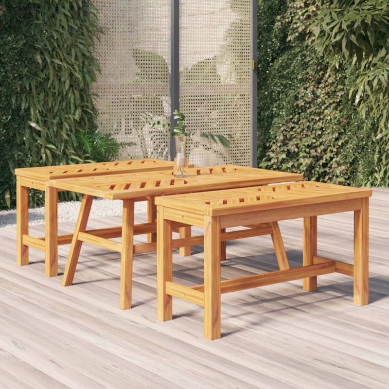 Table basse 100x50x45 cm bois massif d'acacia Table basse 100x50x45 cm bois massif d'acacia
