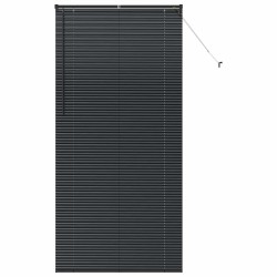 Store de Fenêtre avec des rideaux Autre Noir 80 x 130 cm Aluminium 