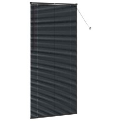 Store de Fenêtre avec des rideaux Autre Noir 80 x 130 cm Aluminium 