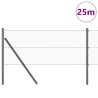 Clôture Hexagonale Grise 0,6x25 m Acier 