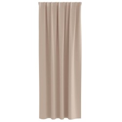 Rideaux avec des rideaux 2 pcs Taupe 260 x 140 cm Polyester 