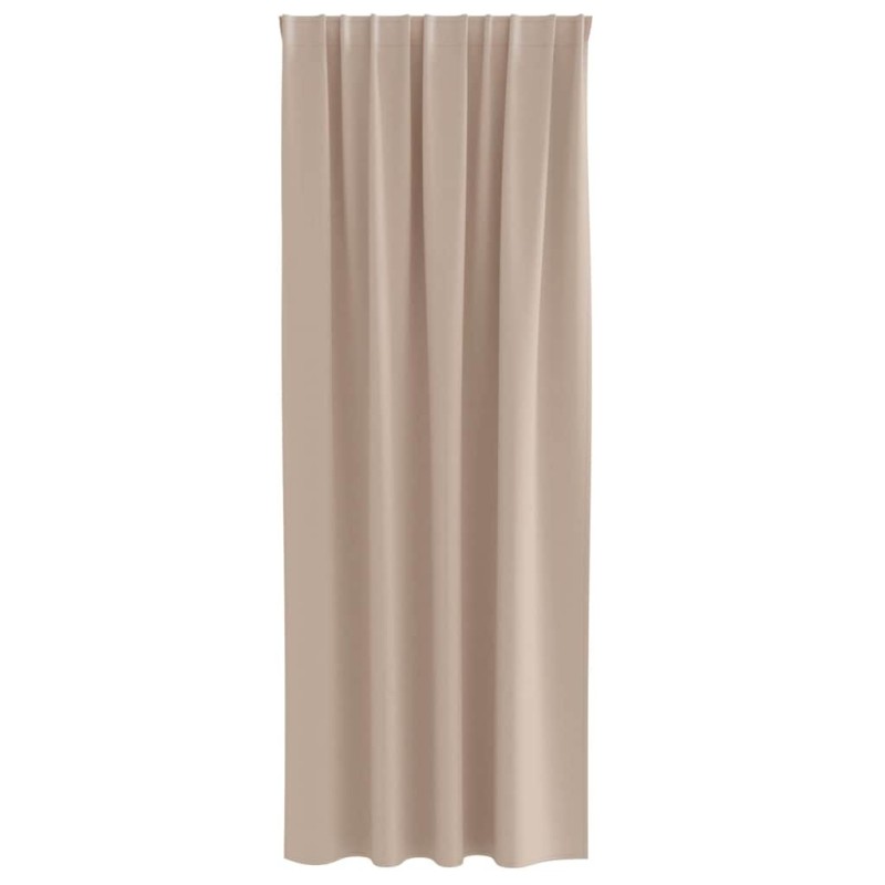 Rideaux avec des rideaux 2 pcs Taupe 260 x 140 cm Polyester 