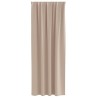 Rideaux avec des rideaux 2 pcs Taupe 260 x 140 cm Polyester 