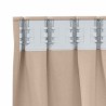 Rideaux avec des rideaux 2 pcs Taupe 260 x 140 cm Polyester 