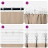Rideaux avec des rideaux 2 pcs Taupe 260 x 140 cm Polyester 