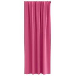 Rideaux avec des rideaux 2 pcs Rose vif 260 x 140 cm Polyester 